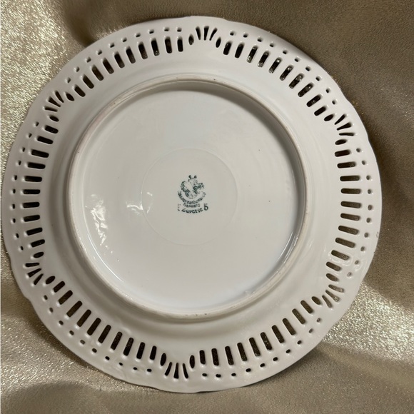 Schwarzenhammer Bavarian Porcelain Fruit Pattern Plate set of 2 - Picture 5 of 6